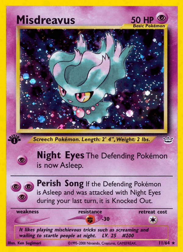 Misdreavus 11 Neo Revelation English Pokemon card