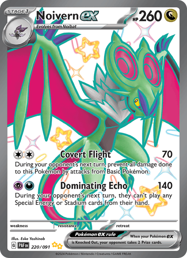 Noivern ex 220/91 Paldean Fates English Pokémon card
