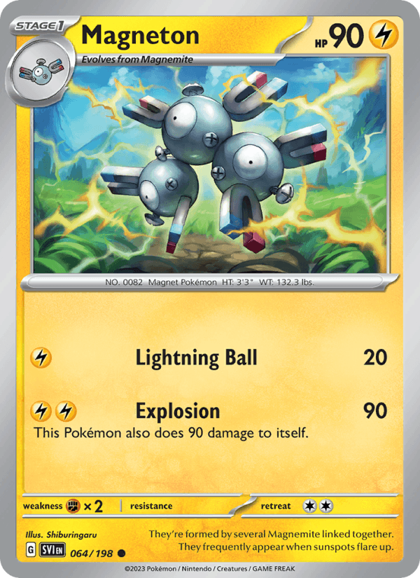 Magneton 64/198 Scarlet & Violet English Pokémon card
