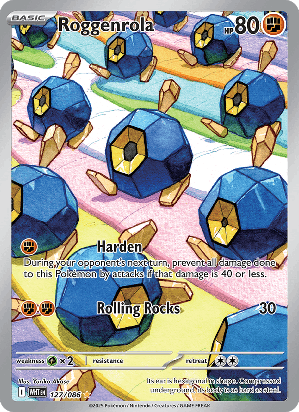 Roggenrola 127/86 White Flare English Pokémon card
