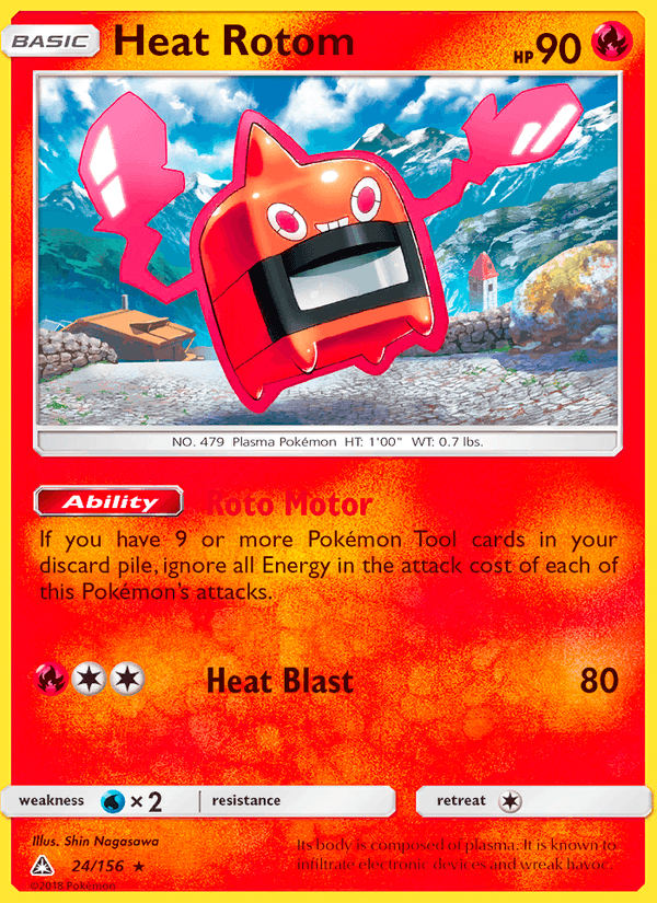 Heat Rotom 24/156 Ultra Prism English Pokémon card