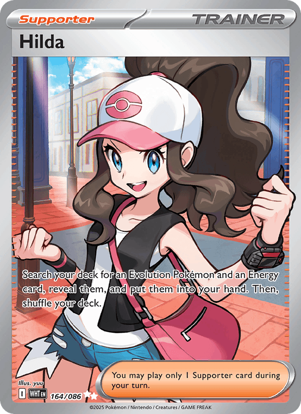 Hilda 164/86 White Flare English Pokémon card