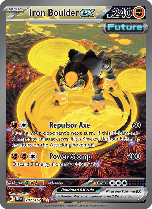 Iron Boulder ex 207/162 Temporal Forces English Pokémon card