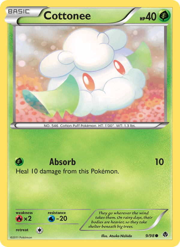 Cottonee 9/98 Emerging Powers English Pokémon card