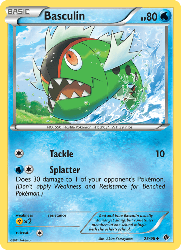 Basculin 25/98 Emerging Powers English Pokémon card
