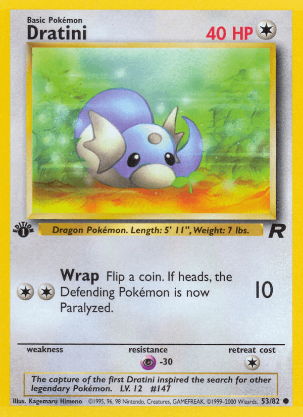 Dratini 53/82 Team Rocket English Pokémon card