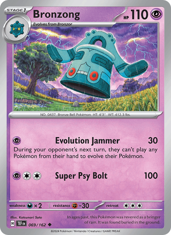 Bronzong 69/162 Temporal Forces English Pokémon card
