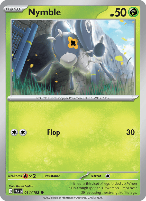 Nymble 14/182 Paradox Rift English Pokémon card