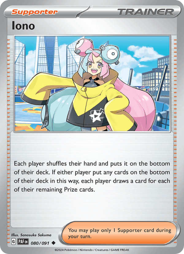 Iono 80/91 Paldean Fates English Pokémon card