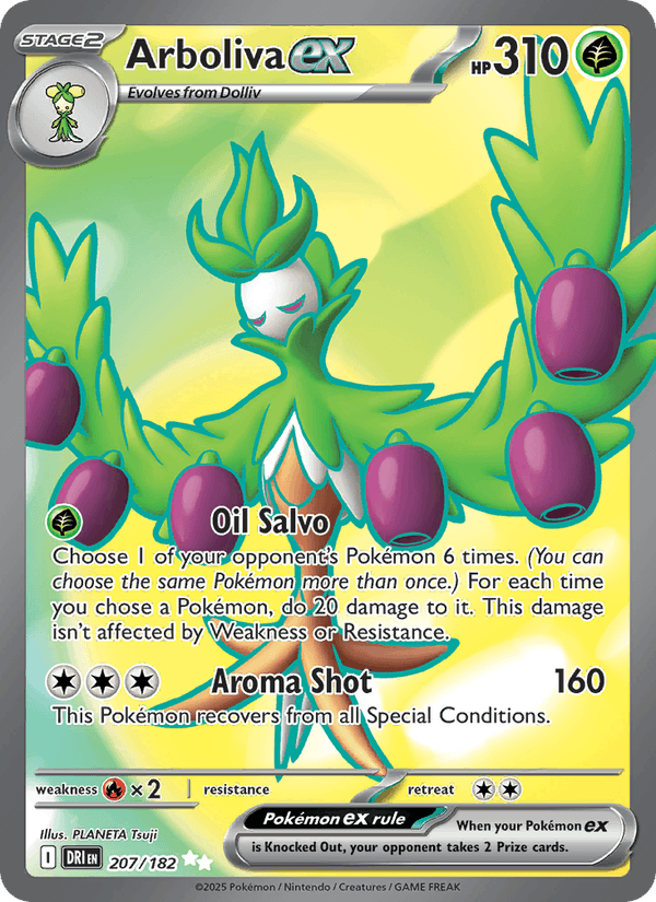 Arboliva ex 207/182 Destined Rivals English Pokémon card