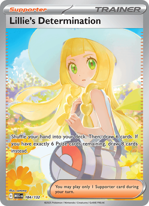 Lillie's Determination 184/132 Mega Evolution English Pokémon card