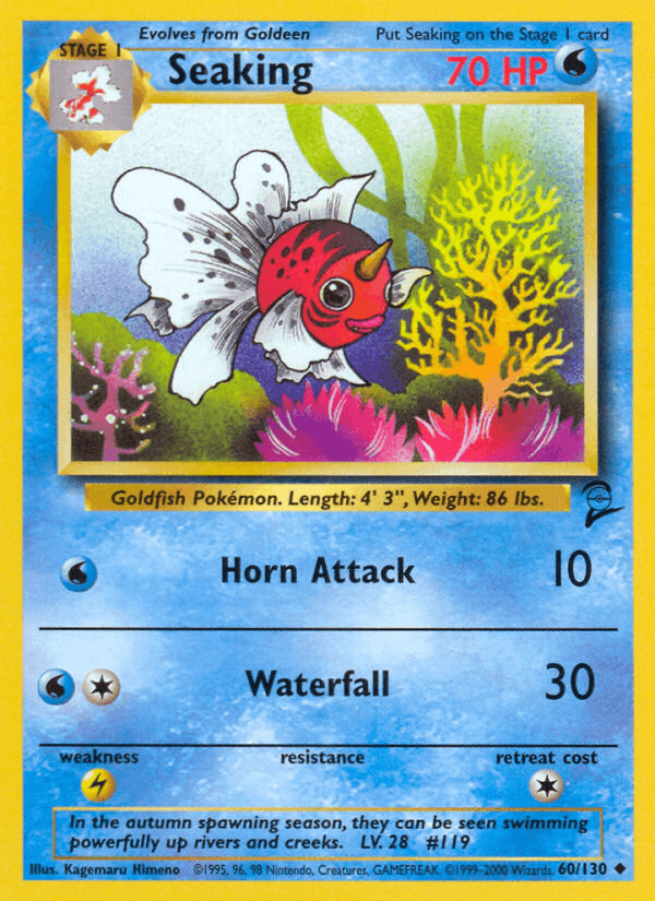Seaking 60/130 Base Set 2 English Pokémon card