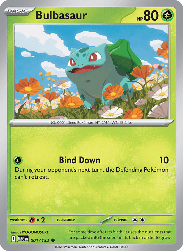 Bulbasaur 1/132 Mega Evolution English Pokémon card