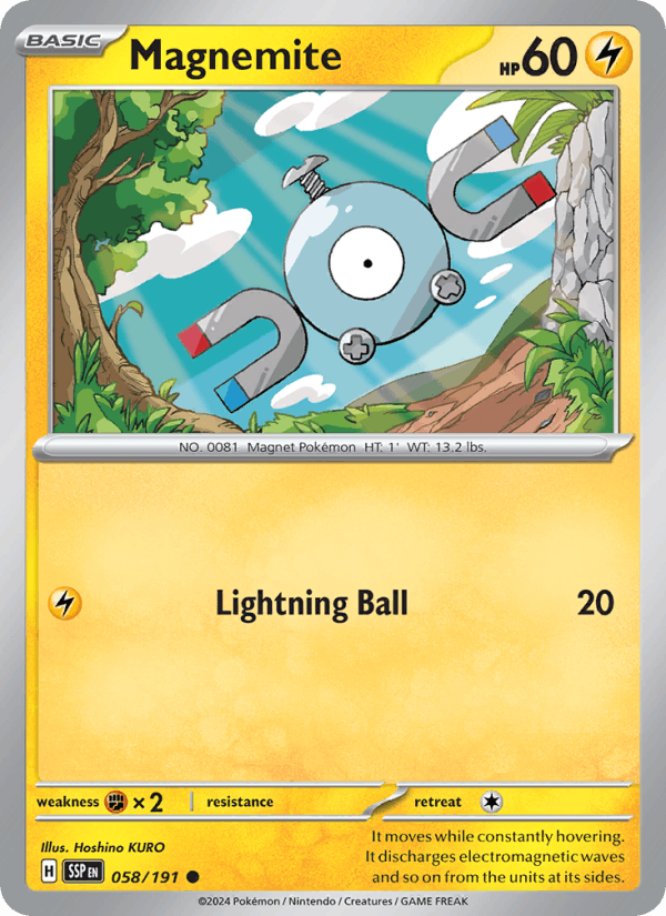 Magnemite 58/191 Surging Sparks English Pokémon card