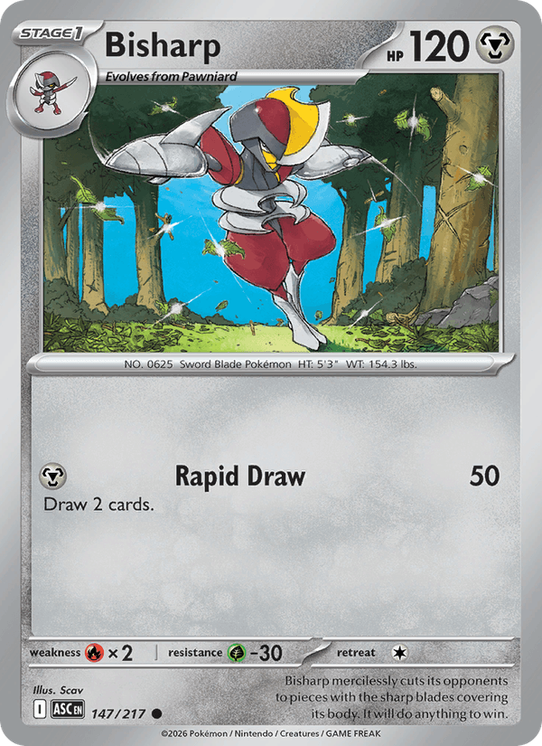 Bisharp 147/217 Ascended Heroes English Pokémon card