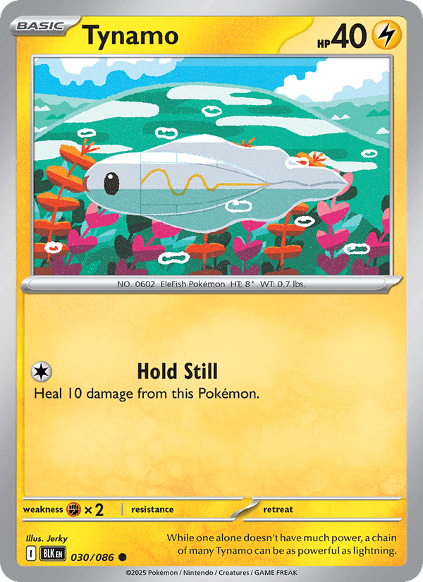 Tynamo 30/86 Black Bolt English Pokémon card