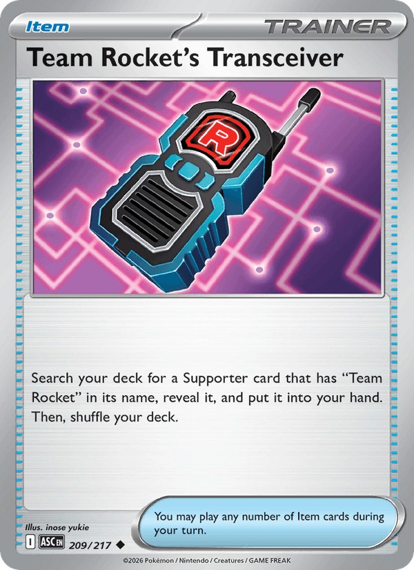 Team Rocket's Transceiver 209/217 Ascended Heroes English Pokémon card
