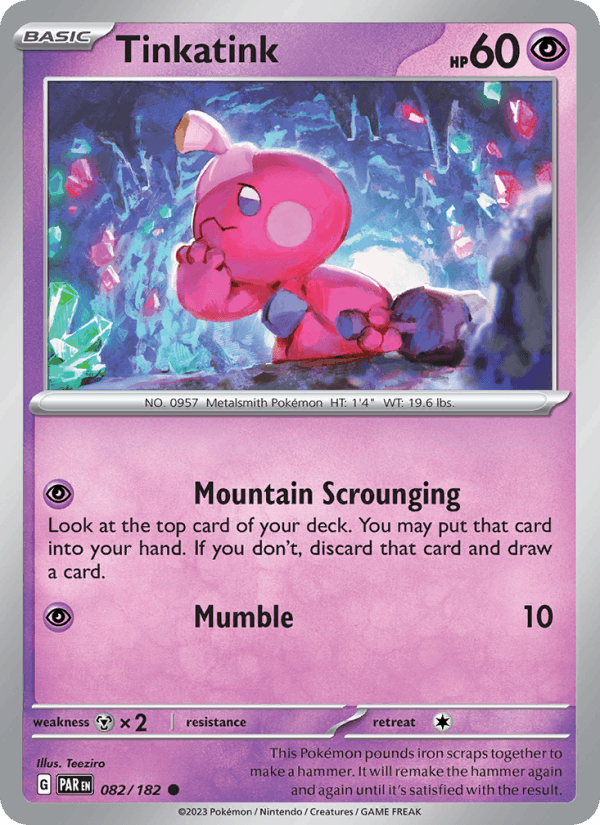 Tinkatink 82/182 Paradox Rift English Pokémon card