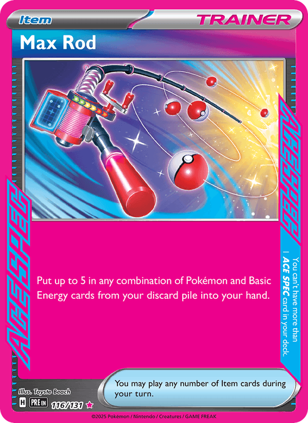 Max Rod 116/131 Prismatic Evolutions English Pokémon card