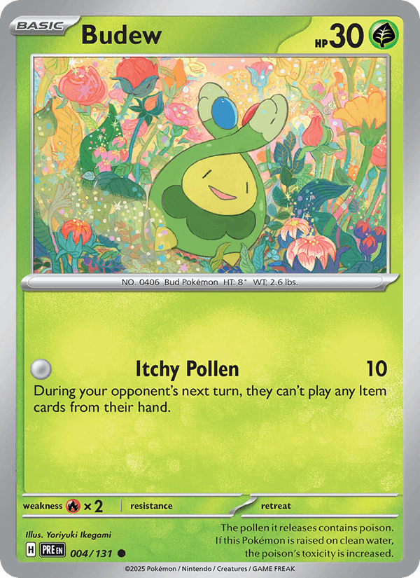 Budew 4/131 Prismatic Evolutions English Pokémon card
