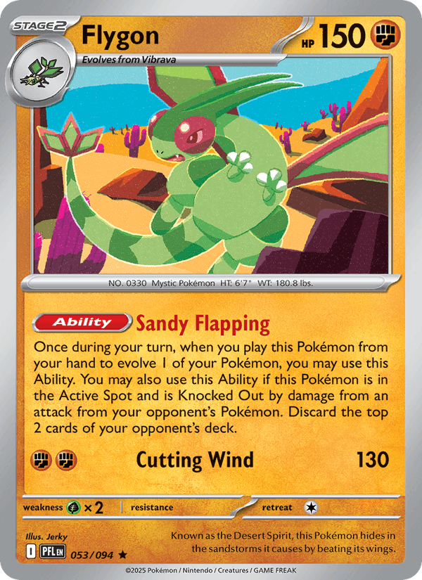 Flygon 53/94 Phantasmal Flames English Pokémon card