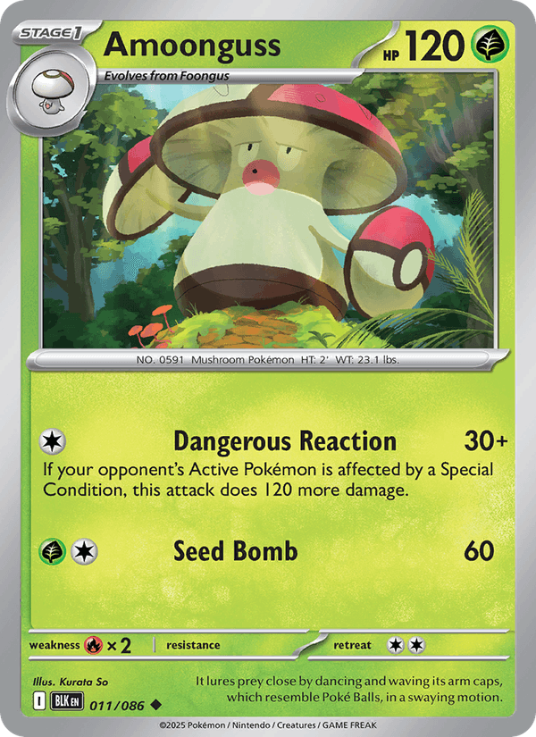 Amoonguss 11/86 Black Bolt English Pokémon card