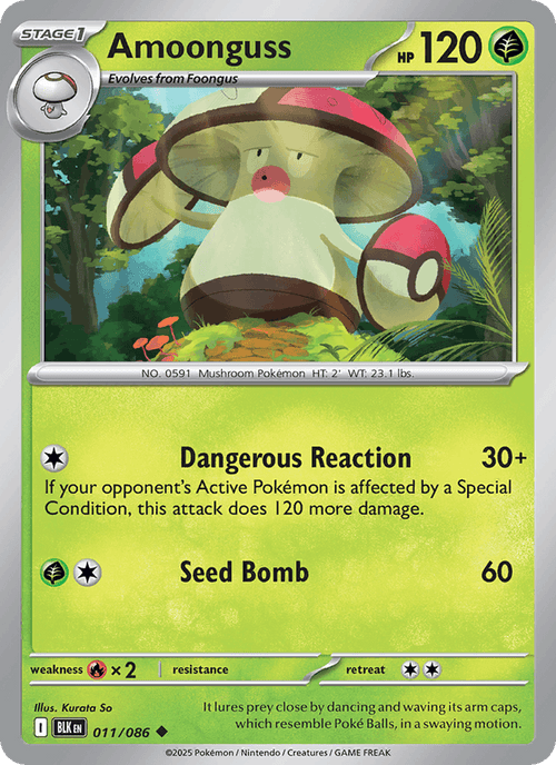 Amoonguss 11/86 Black Bolt English Pokémon card