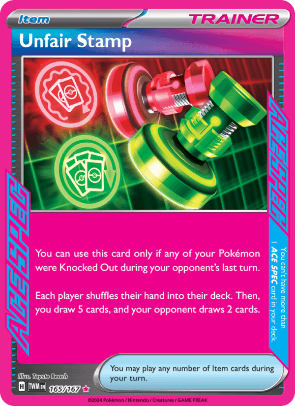 Unfair Stamp 165/167 Twilight Masquerade English Pokémon card