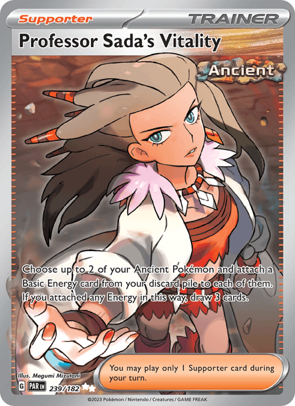 Professor Sada's Vitality 239/182 Paradox Rift English Pokémon card