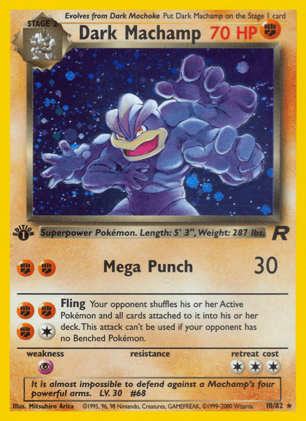 Dark Machamp 10/82 Team Rocket English Pokémon card