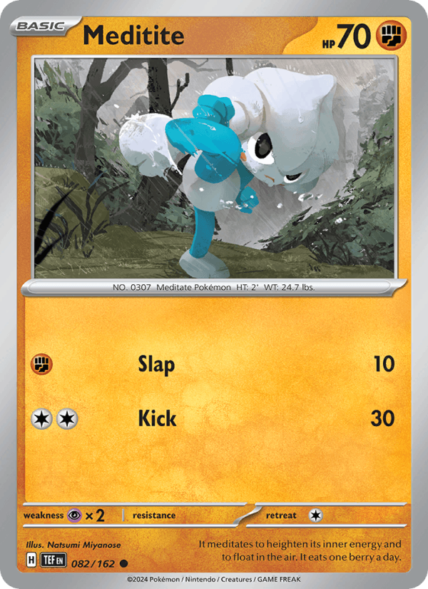 Meditite 82/162 Temporal Forces English Pokémon card