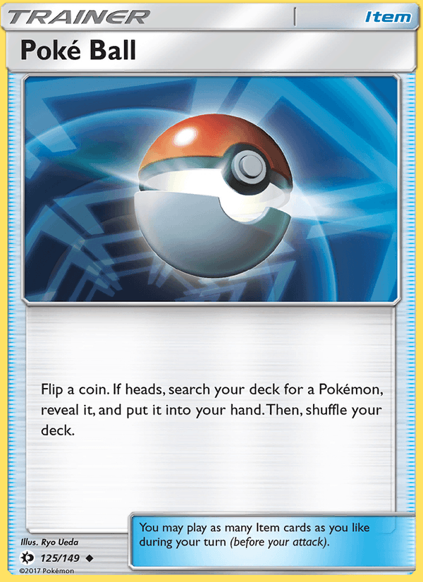 Poké Ball 125/149 Sun & Moon Base Set English Pokémon card