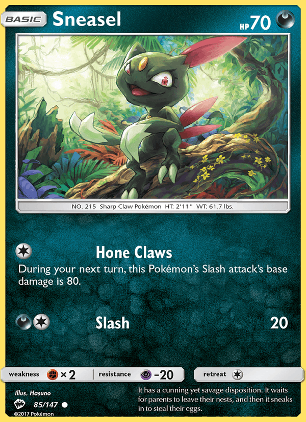 Sneasel 85/147 Burning Shadows English Pokémon card