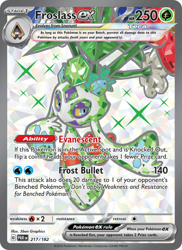 Froslass ex 217/182 Paradox Rift English Pokémon card