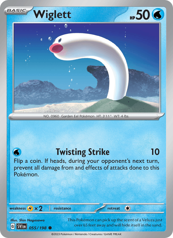 Wiglett 55/198 Scarlet & Violet English Pokémon card
