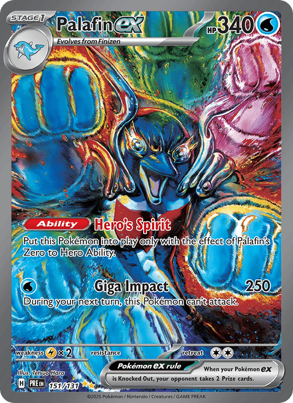 Palafin ex 151/131 Prismatic Evolutions English Pokémon card
