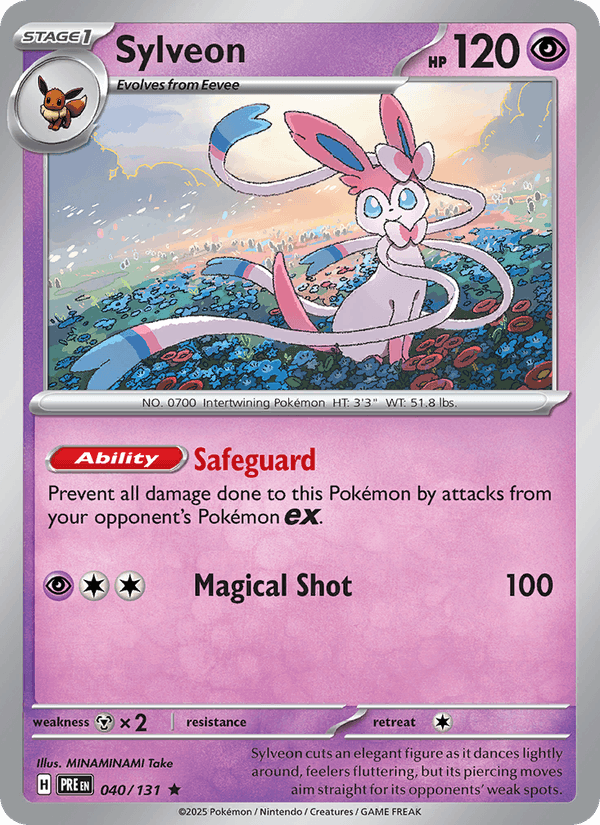 Sylveon 40/131 Prismatic Evolutions English Pokémon card