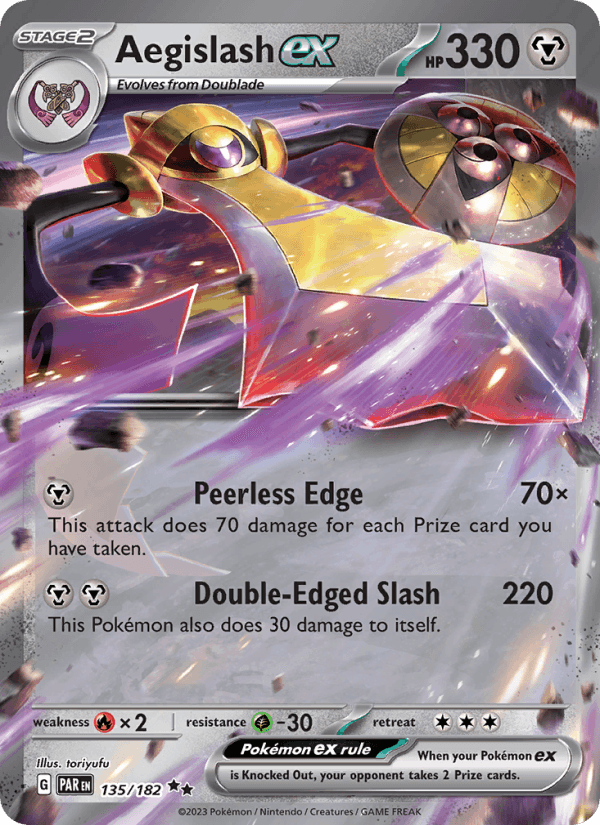 Aegislash ex 135/182 Paradox Rift English Pokémon card