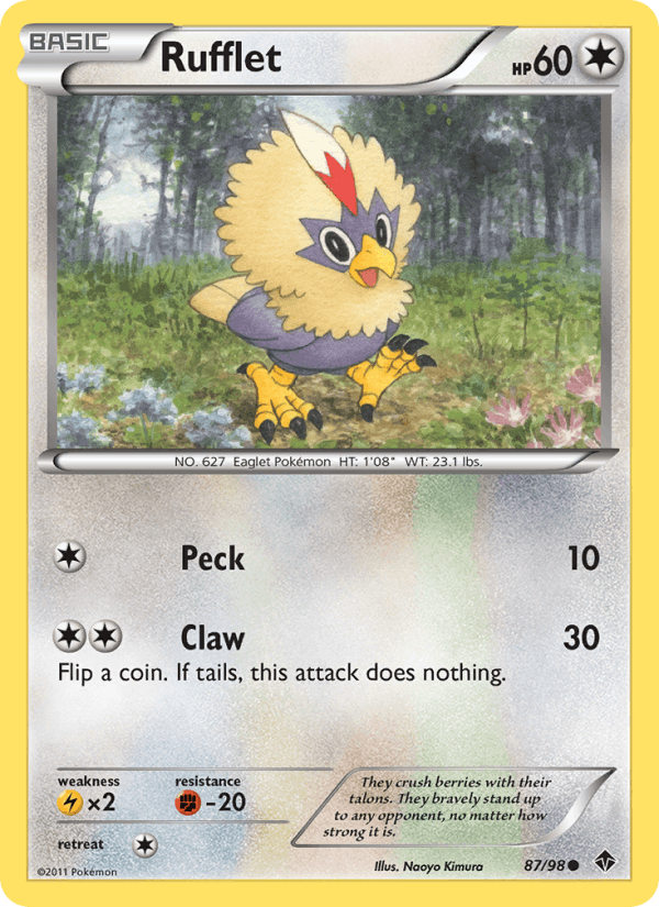 Rufflet 87/98 Emerging Powers English Pokémon card