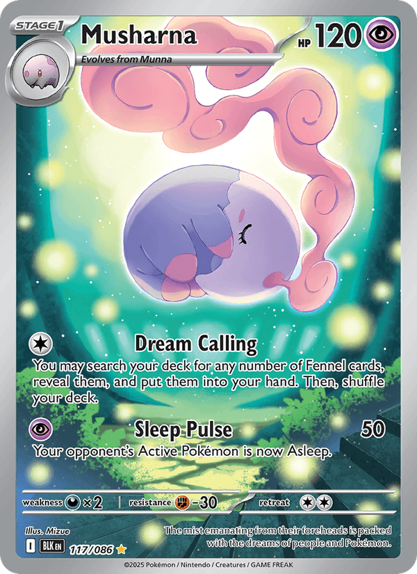 Musharna 117/86 Black Bolt English Pokémon card
