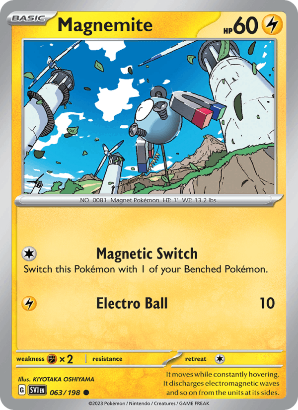 Magnemite 63/198 Scarlet & Violet English Pokémon card