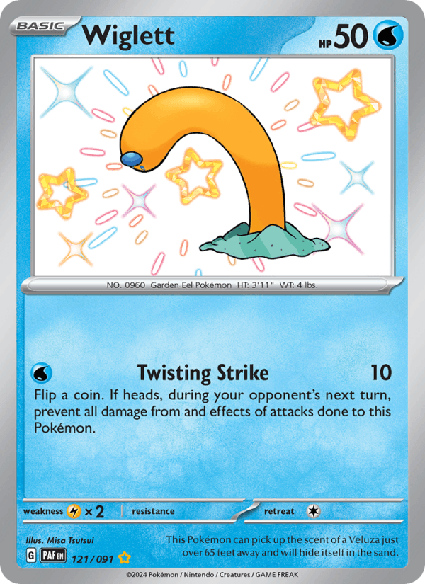 Wiglett 121/91 Paldean Fates English Pokémon card
