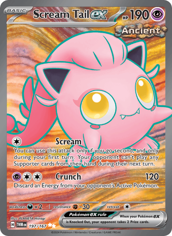 Scream Tail ex 197/167 Twilight Masquerade English Pokémon card
