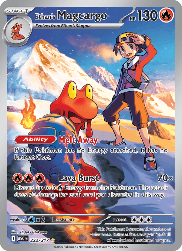 Ethan's Magcargo 222/217 Ascended Heroes English Pokémon card