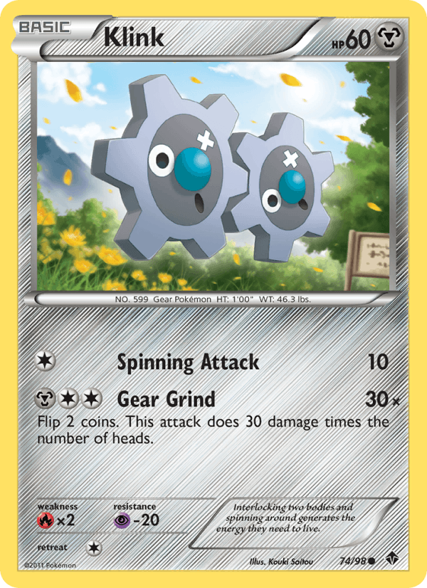 Klink 74/98 Emerging Powers English Pokémon card
