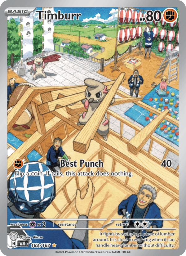 Timburr 183/167 Twilight Masquerade English Pokémon card