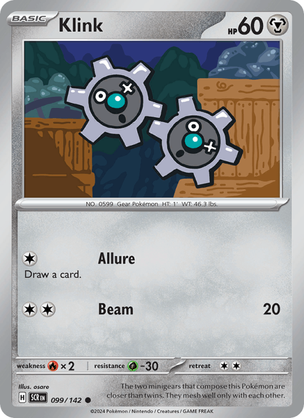 Klink 99/142 Stellar Crown English Pokémon card