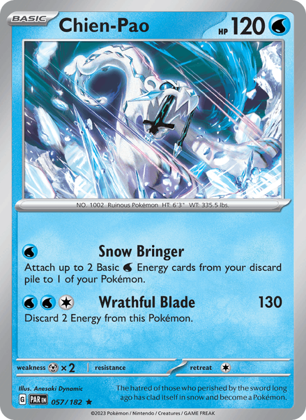Chien-Pao 57/182 Paradox Rift English Pokémon card