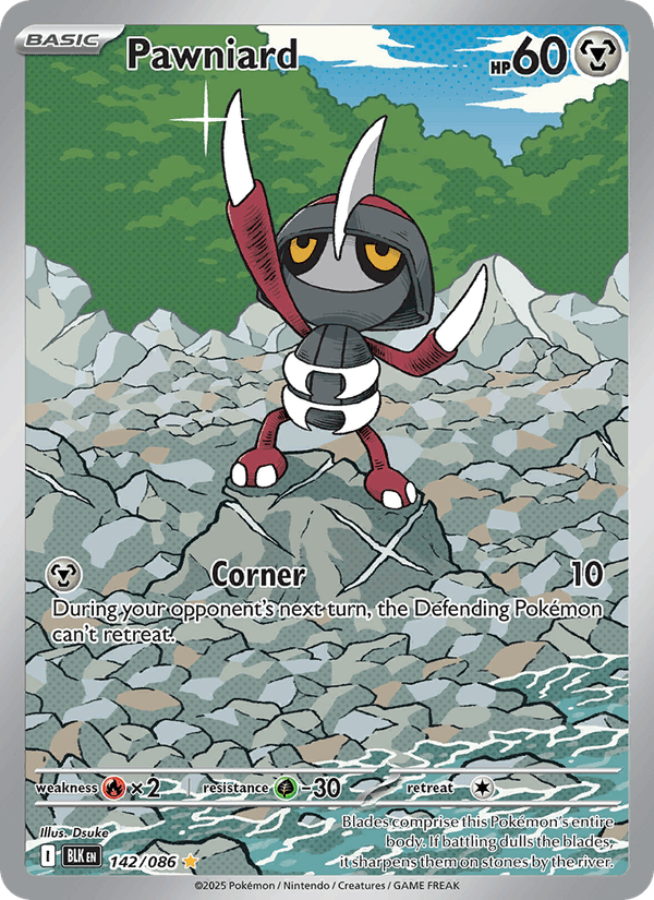 Pawniard 142/86 Black Bolt English Pokémon card