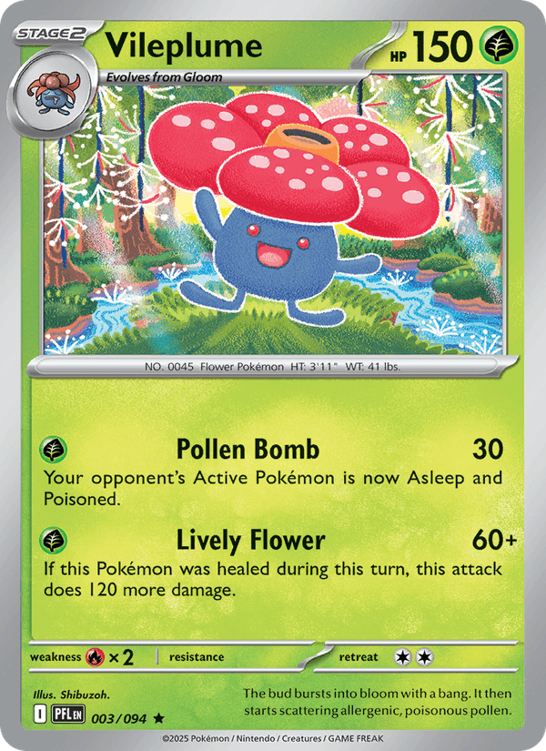 Vileplume 3/94 Phantasmal Flames English Pokémon card